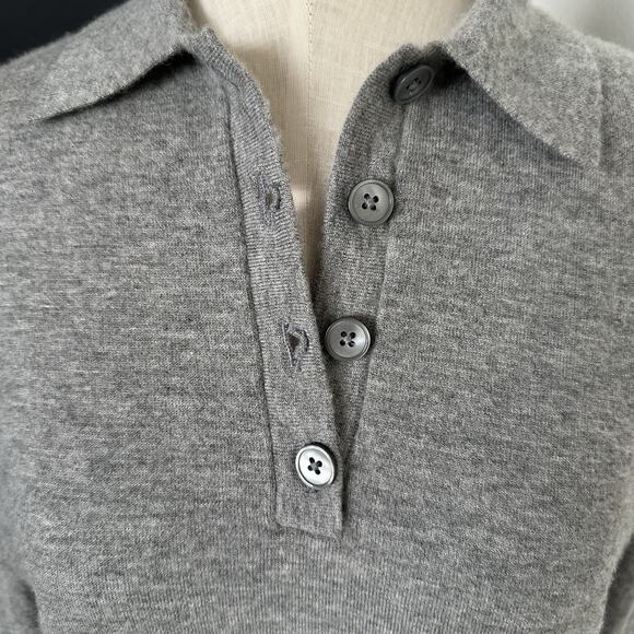 J.Crew Featherweight Cashmere-blend Polo Shirt Long Sleeve Sweater - Picture 3 of 9